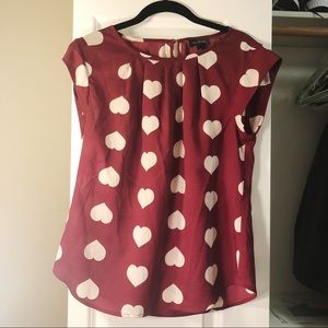 The Limited heart pattern blouse